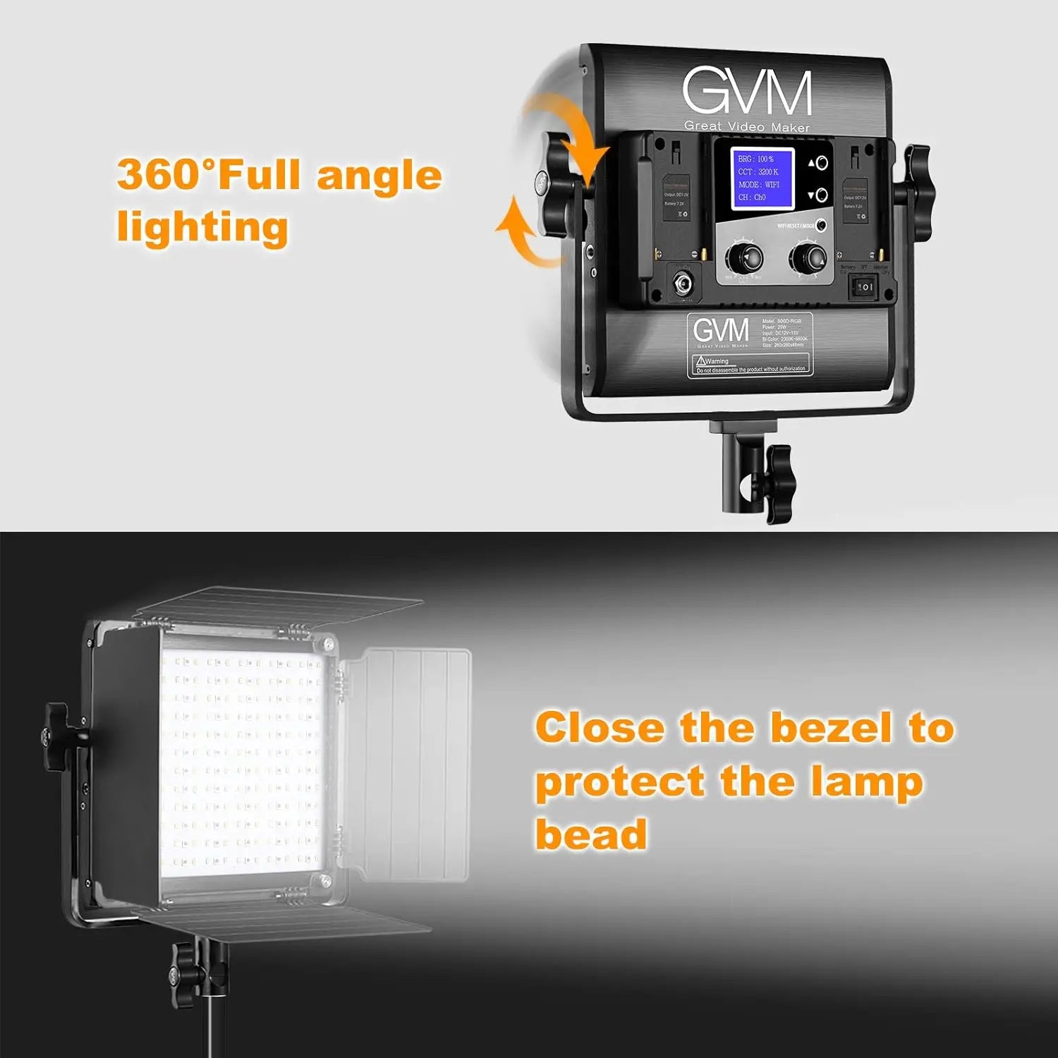 GVM 800D 2 Pieces RGB LED Video Light Panel Best Seller Professional Photography Fill Light Kit with APP Control Studio Light