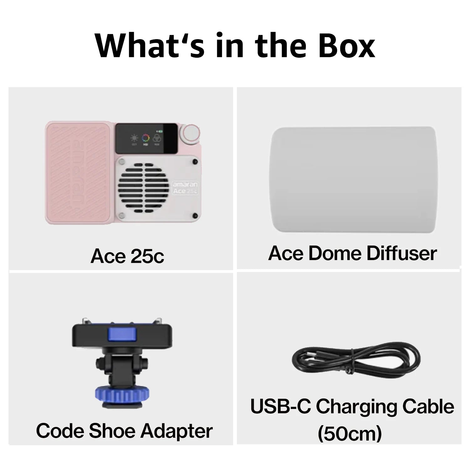 For Amaran Ace 25c Full-Color Mini Video LED Light RGBWW Pocket RGBWW with 2300K-10000K 4500mAh PD Fast Charging TikTok