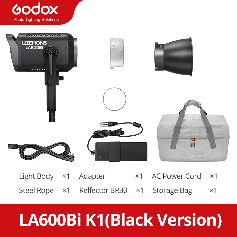 Godox LA600R LA600BI 600W RGB Full-Color LED COB Video Light Supports HSI/RGBW/GEL/FX Modes for Photographic Lighting