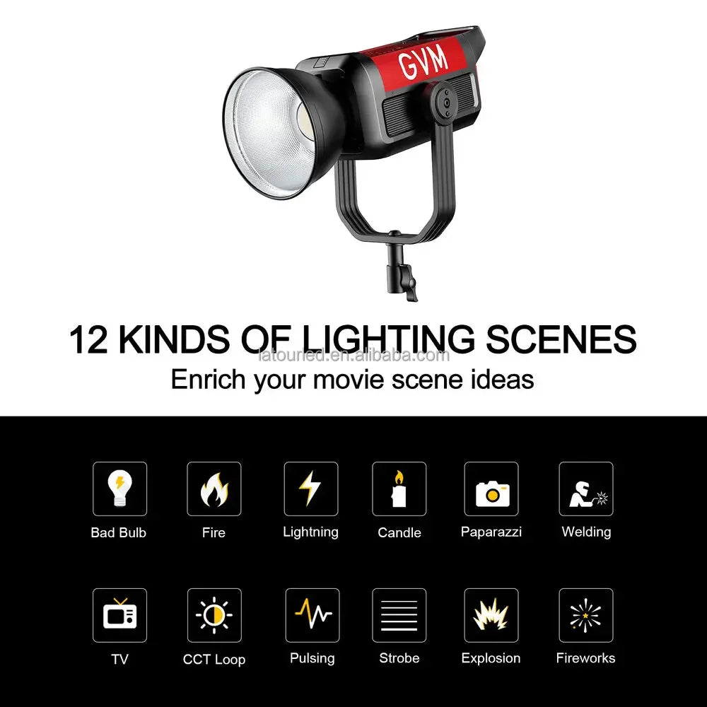GVM Official PRO SD500B 500W LED Video Light High Bright Daylight Filming TV Continuous Lighting With Seperate Control Box