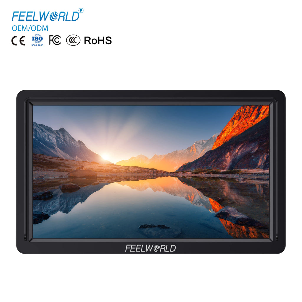 FEELWORLD FW568S 6Inch on Camera Monitor with F970 External Power and Install Kit 3G-SDI 4K HDMI Input Output Dslr Field Monitor
