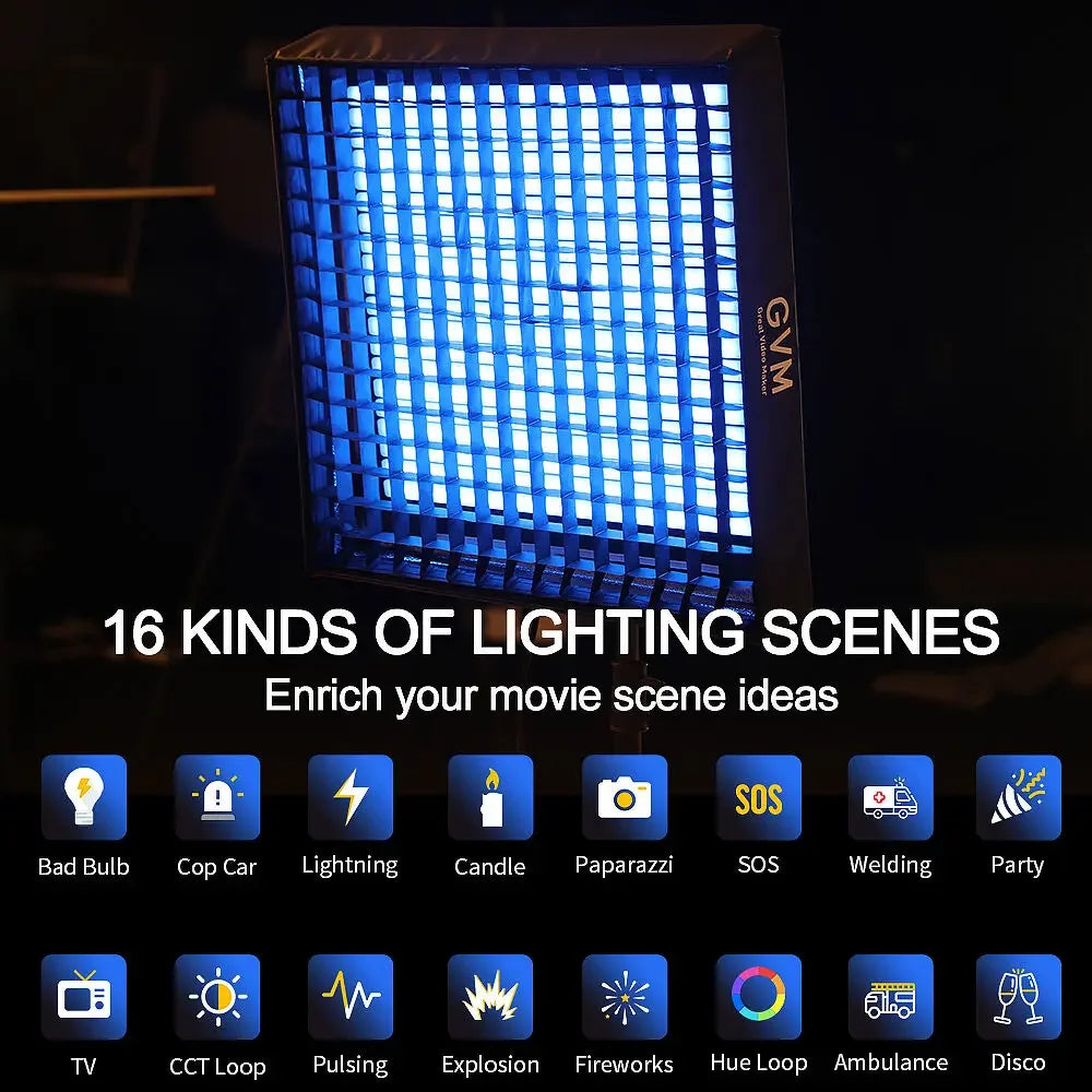 GVM B200C Foldable RGB LED Light Panel Background Light