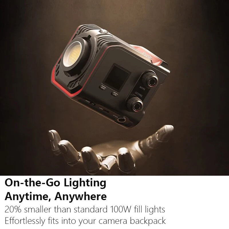 Smallrig RC100B RC 100B LED Video Light 100W 2700K-6500K Palm-Sized Portable Support Battery Mount Expanded and App Control