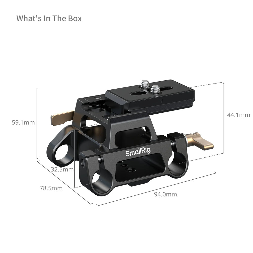 Arca-Type Mount Plate Kit with 15Mm Dual Rod Clamp Universal Integrated Arca-Swiss Baseplate W Quick Release Plate 5365