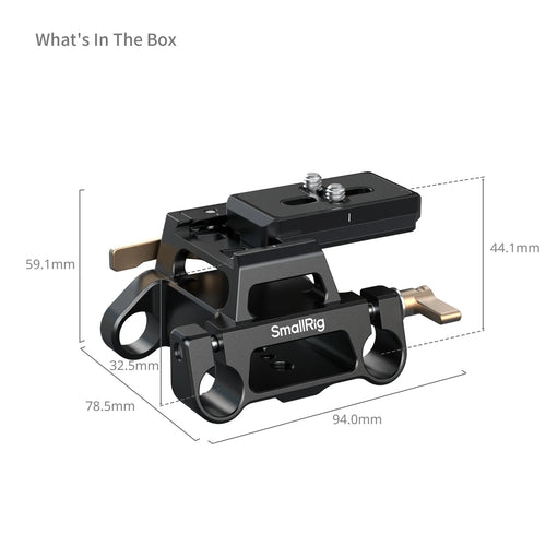 Arca-Type Mount Plate Kit with 15Mm Dual Rod Clamp Universal Integrated Arca-Swiss Baseplate W Quick Release Plate 5365
