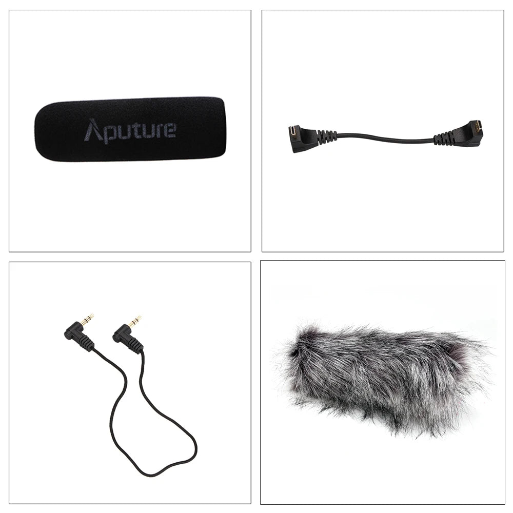 Aputure V-Mic D2 Sensitivity Adjustable Directional Condenser Shotgun Microphone Mic for Canon Nikon Sony Camera DV Camcorder