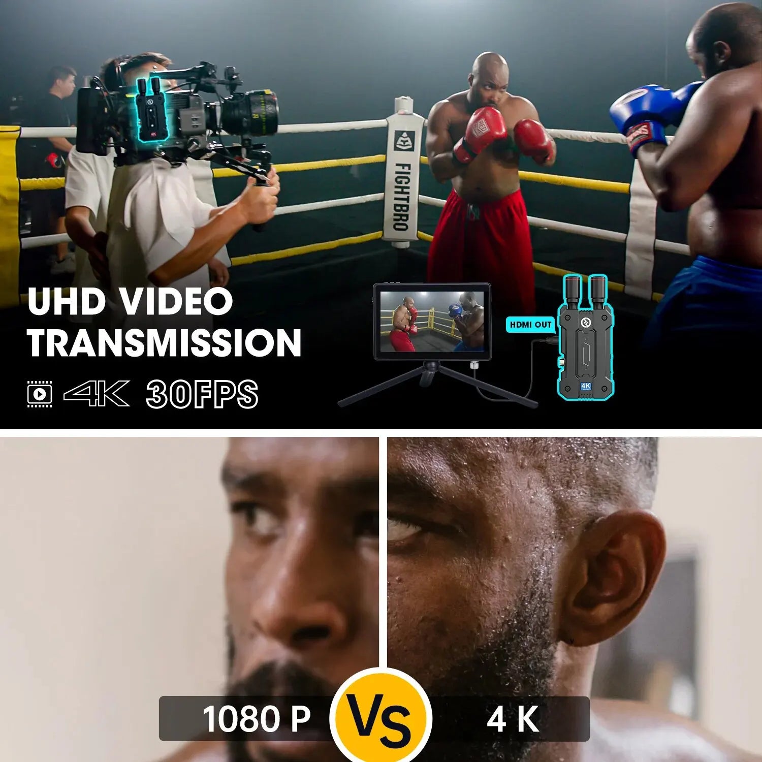 Mars 4K Wireless Transmitter Receiver 5G SDI Hdmi-Compatible Video Transmission System 4Kp30/1080P60 450FT