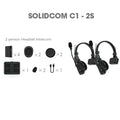 Hollyland Solidcom C1 4S 6S 8S Full-Duplex Wireless Intercom Headset System 1100Ft Active Range for Film Production Concerts