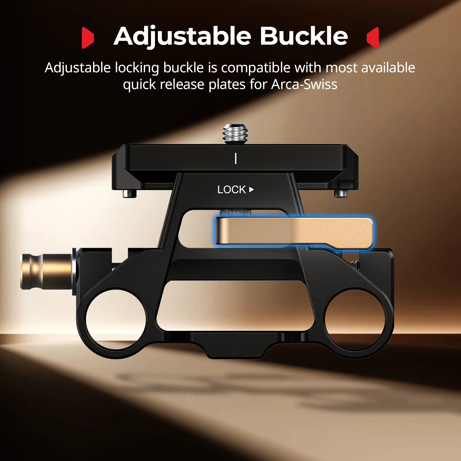 Arca-Type Mount Plate Kit with 15Mm Dual Rod Clamp Universal Integrated Arca-Swiss Baseplate W Quick Release Plate 5365