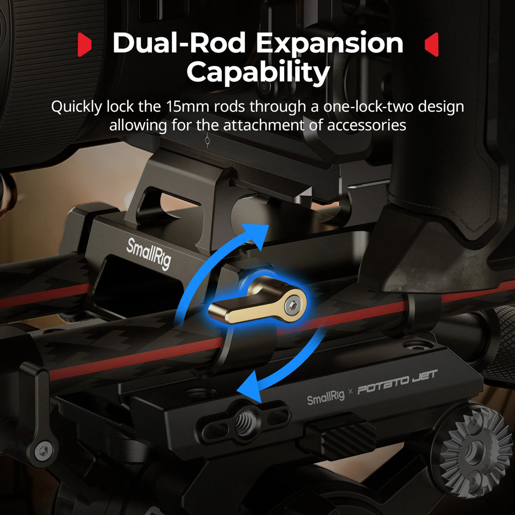 Arca-Type Mount Plate Kit with 15Mm Dual Rod Clamp Universal Integrated Arca-Swiss Baseplate W Quick Release Plate 5365